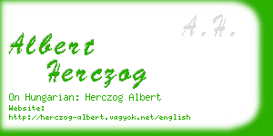 albert herczog business card